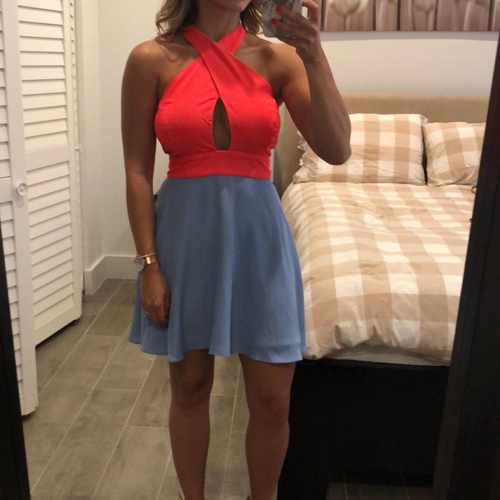 Naven Blue and highlighter pink Dress